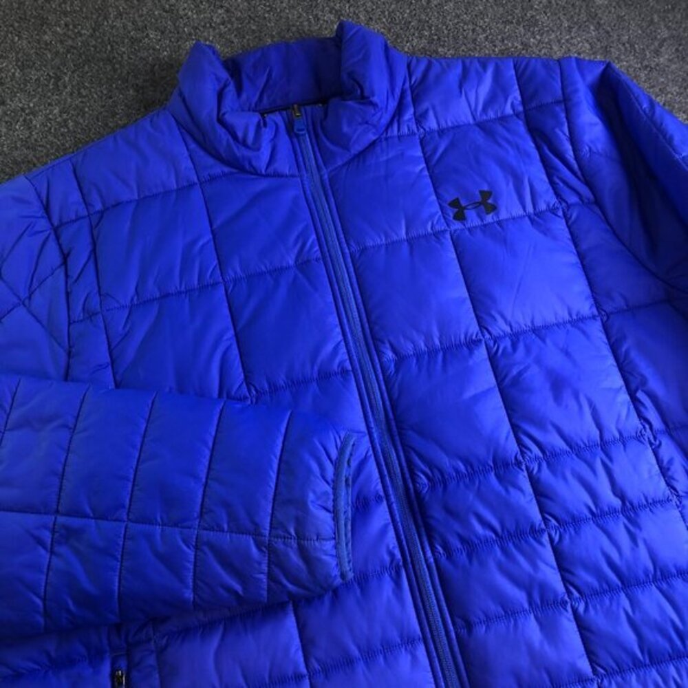 Under Armour Storm Puffer Jacket Mens XXL Blue Full Zip Coldgear